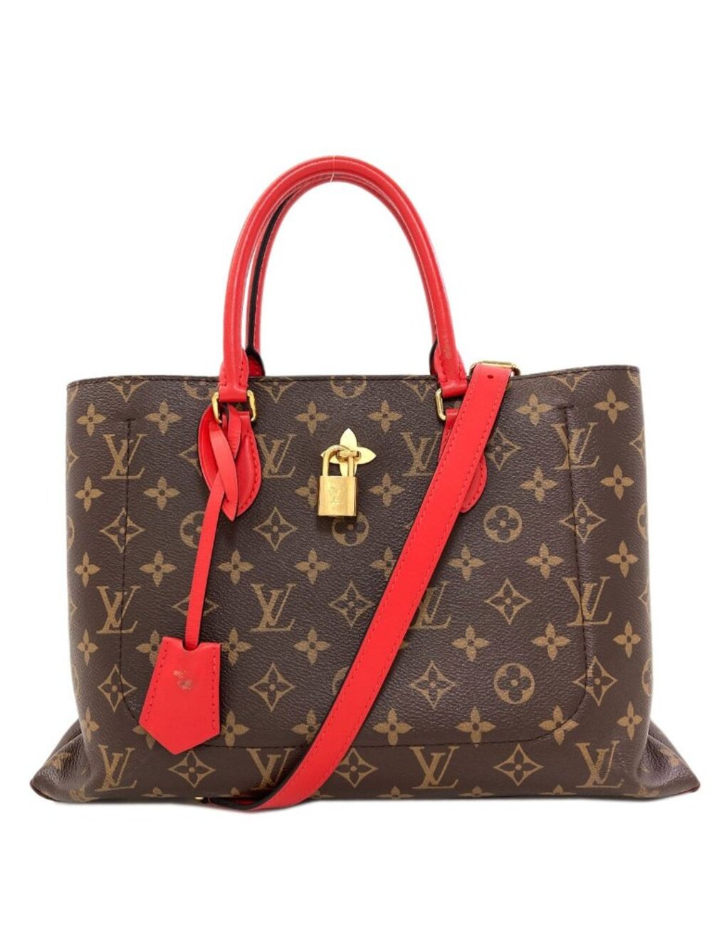 Louis Vuitton Flower Tote Handbag Monogram Canvas